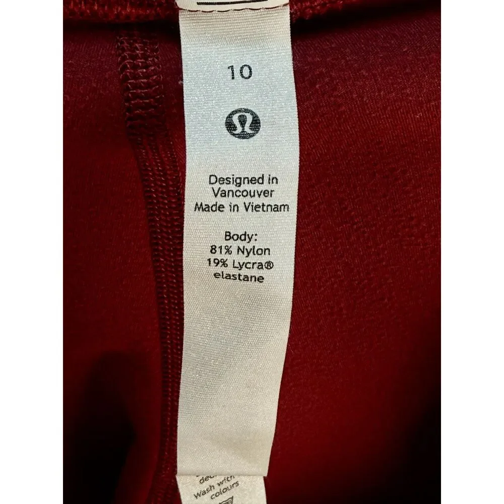 Lululemon Align High-Rise Crop 23” Red Merlot Leggings Women’s Size 10